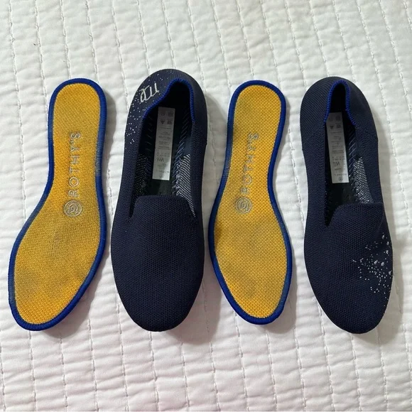 Rothy's  Limited Edition Zodiac Astrology Virgo Loafer Navy Slip On Shoes SizeW6 - Picture 15 of 16